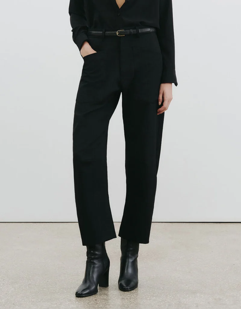 Mid-Rise Barrel-Leg Hose Shon Wool