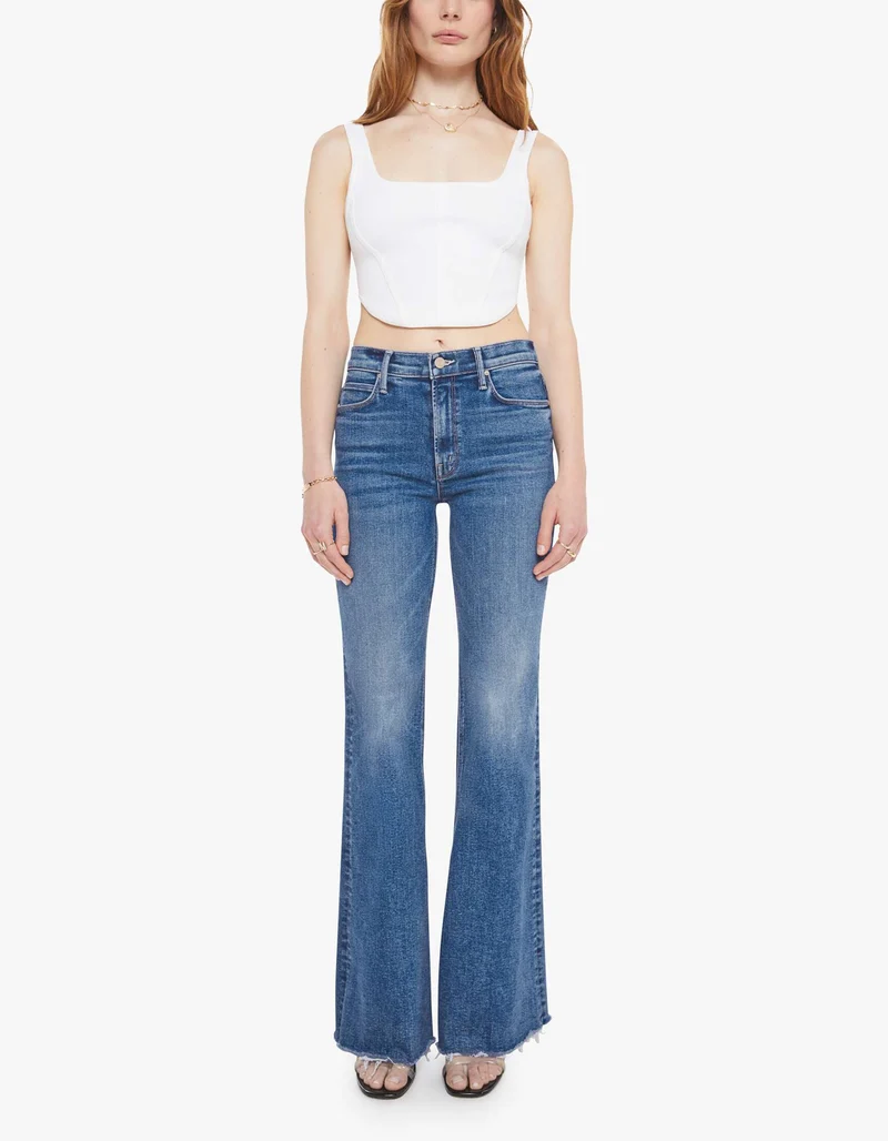 Flared-Leg Jeans The Doozy Sneak Fray