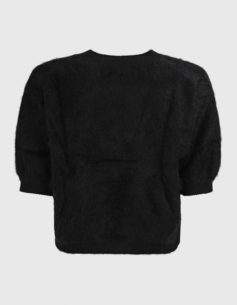 Kurzarm-Kaschmir Pullover