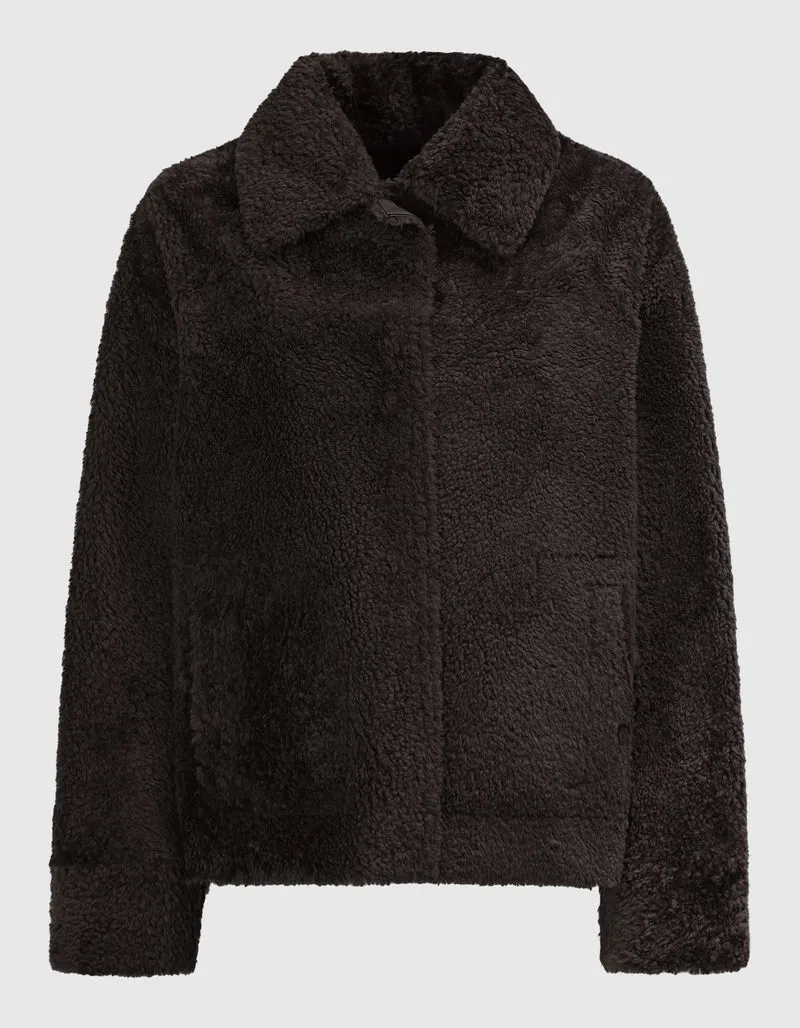 Wende-Shearling Jacke Teila Merinillow Alba Nappa