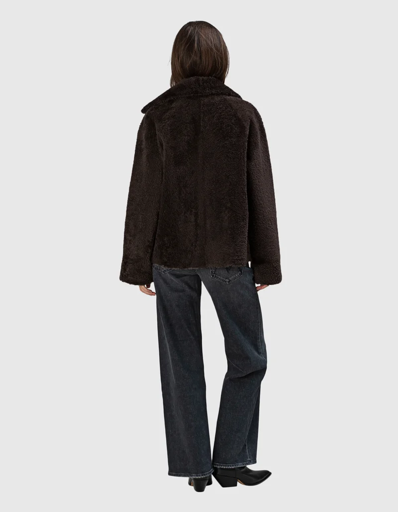Wende-Shearling Jacke Teila Merinillow Alba Nappa