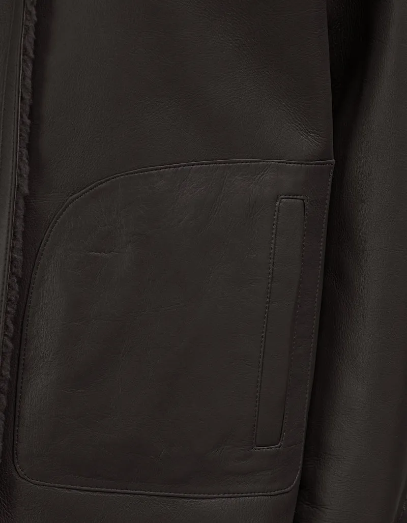Wende-Shearling Jacke Teila Merinillow Alba Nappa