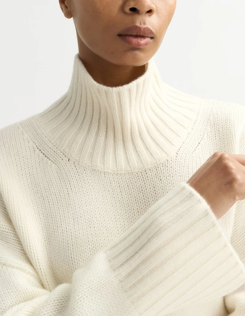 Grobstrick Kaschmir-Pullover Girlfriend