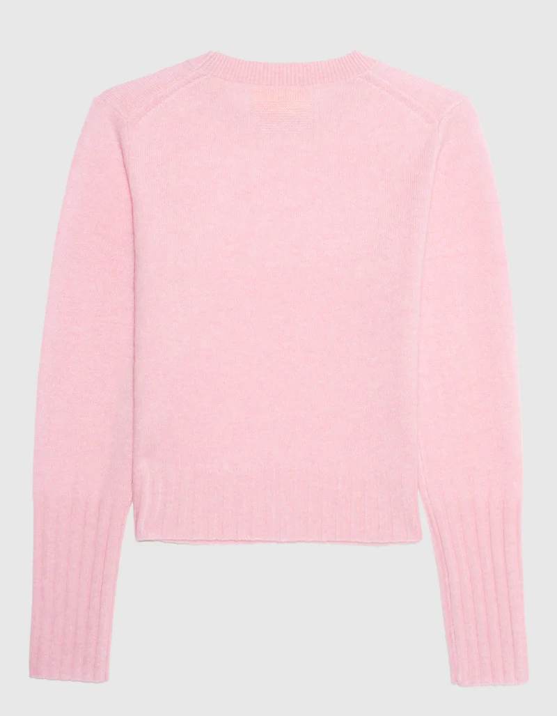 Kaschmir-Pullover Shrunken mit Rundhalsausschnitt