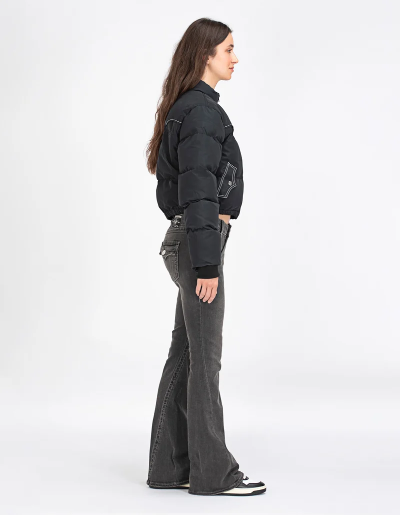 Cropped Puffer-Jacke