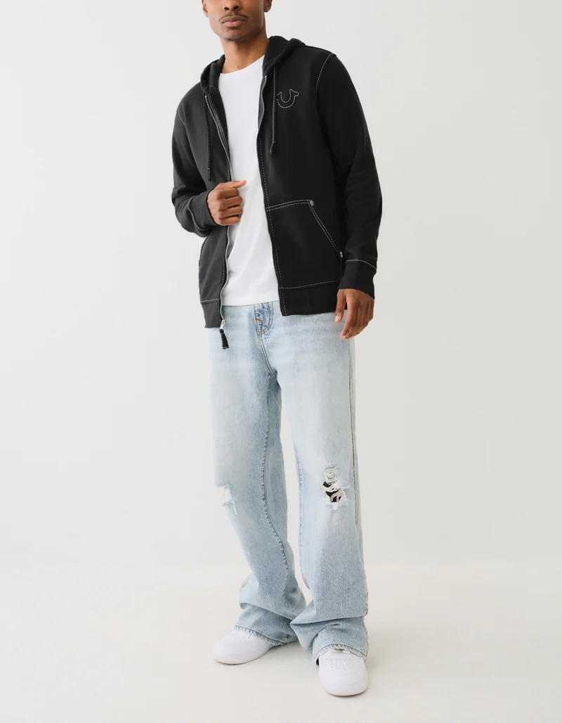 Bedruckter Zipper-Hoodie Big T