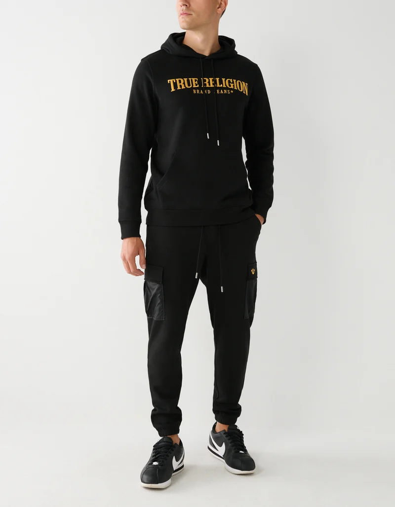 Bedruckter Hoodie Arch Logo Jet