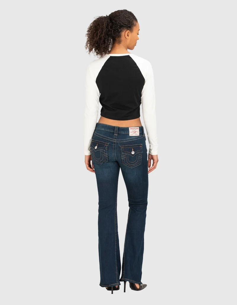 Bedrucktes Cropped Longsleeve Contrast Longsleeve