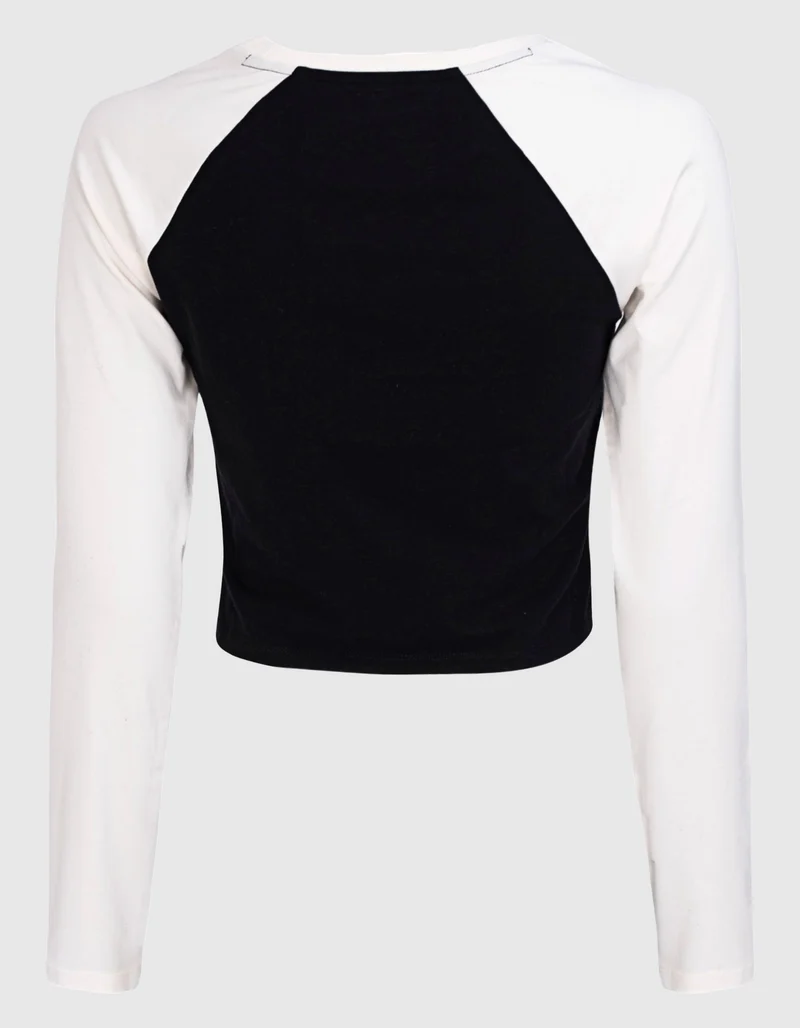Bedrucktes Cropped Longsleeve Contrast Longsleeve