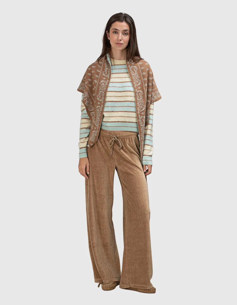 Cropped Kaschmir-Pullover Grizzly Stripe