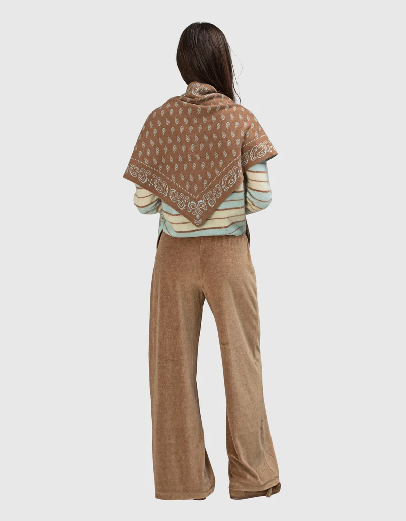 Cropped Kaschmir-Pullover Grizzly Stripe