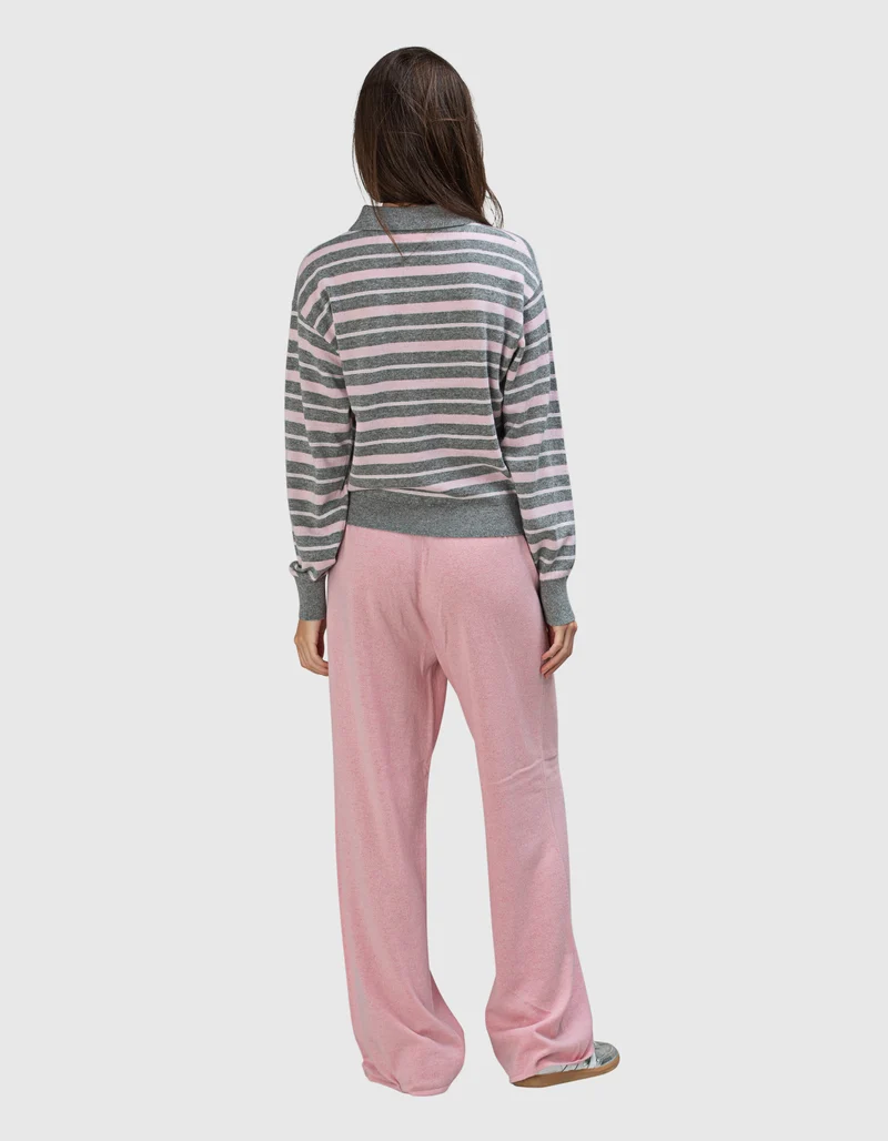 Gestreiftes Kaschmir-Polo Collegiate Stripe
