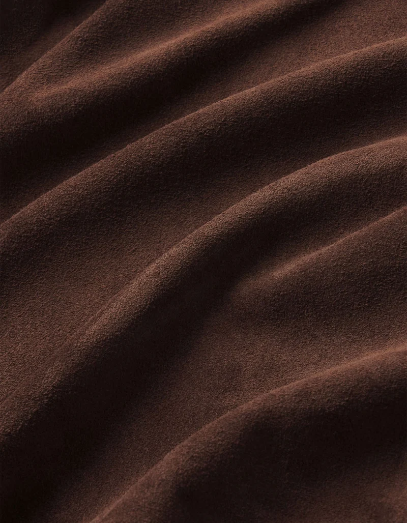 Veloursleder-Jacke The Suede Oversized mit abnehmbarem Fell