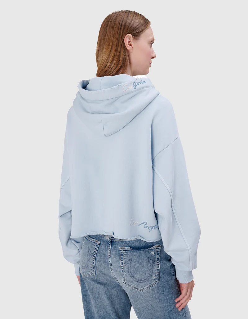 Hoodie Wide Embro mit Label-Stickerei