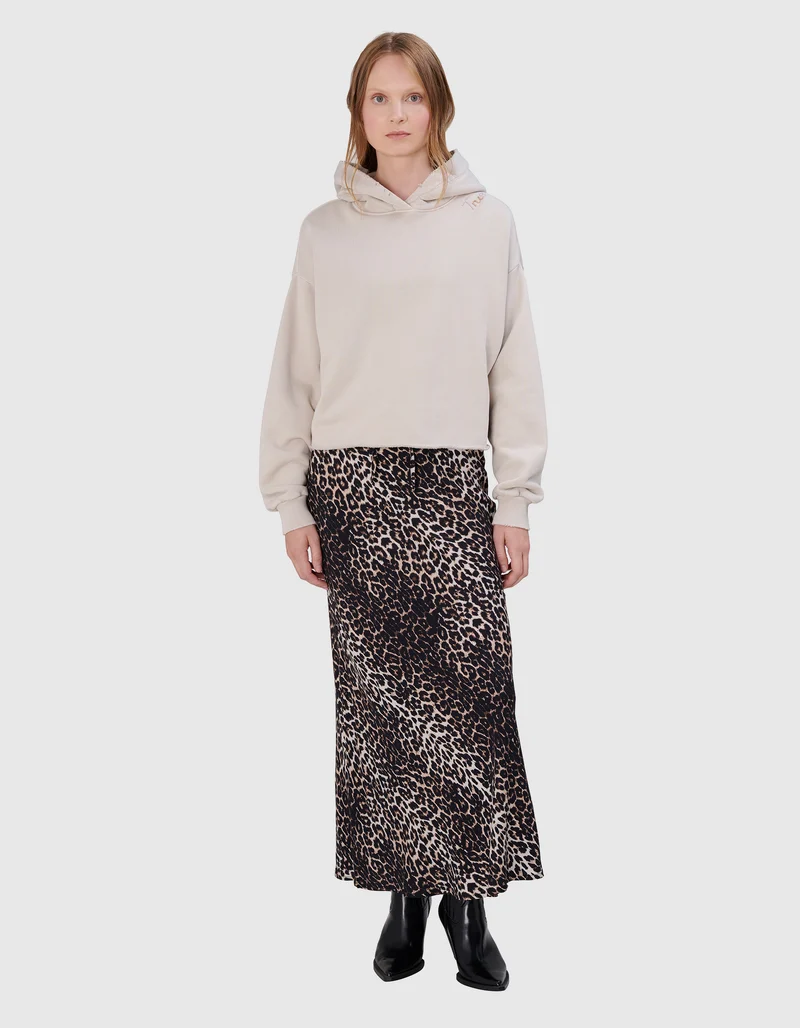 Hoodie Wide Embro mit Label-Stickerei