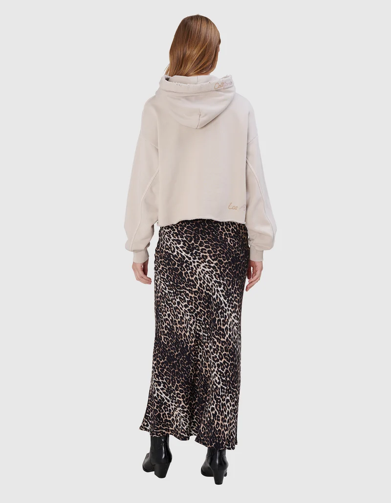 Hoodie Wide Embro mit Label-Stickerei