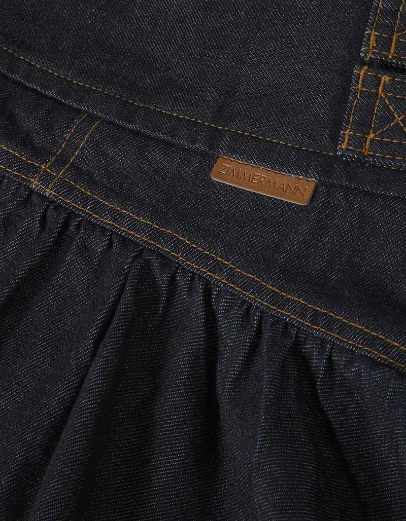 Mini-Rock Denim Cargo mit Kontrastnähten