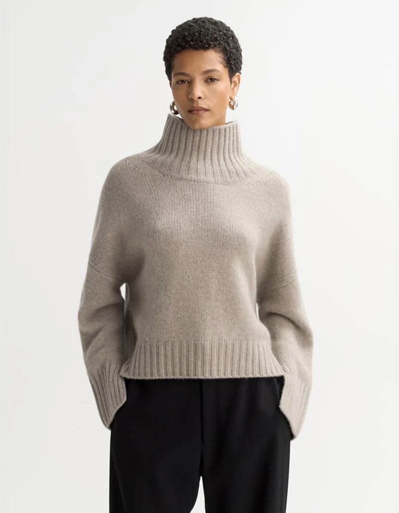 Grobstrick Kaschmir-Pullover Girlfriend