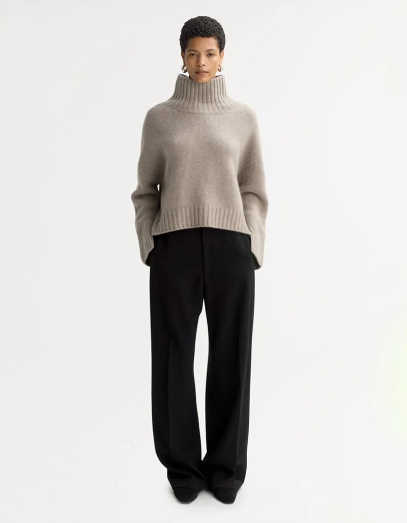Grobstrick Kaschmir-Pullover Girlfriend