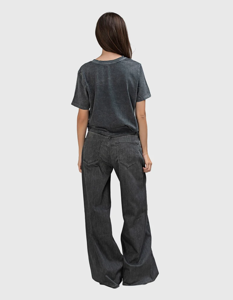 Bedrucktes Baumwoll-T-Shirt Boots