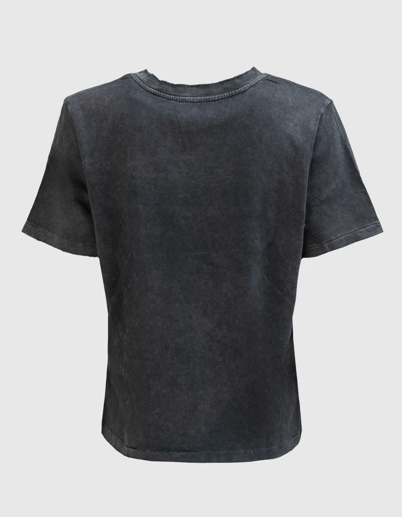 Bedrucktes Baumwoll-T-Shirt Boots