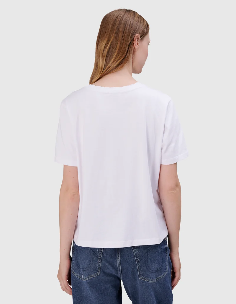 Bedrucktes Baumwoll-T-Shirt Boots
