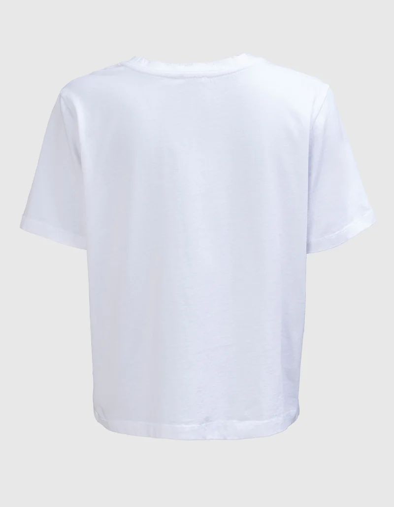 Bedrucktes Baumwoll-T-Shirt Boots