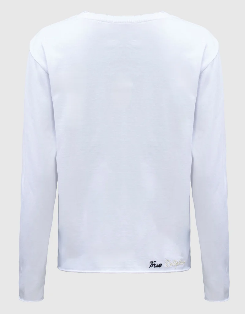 Lockeres Longsleeve Embro mit Stickerei