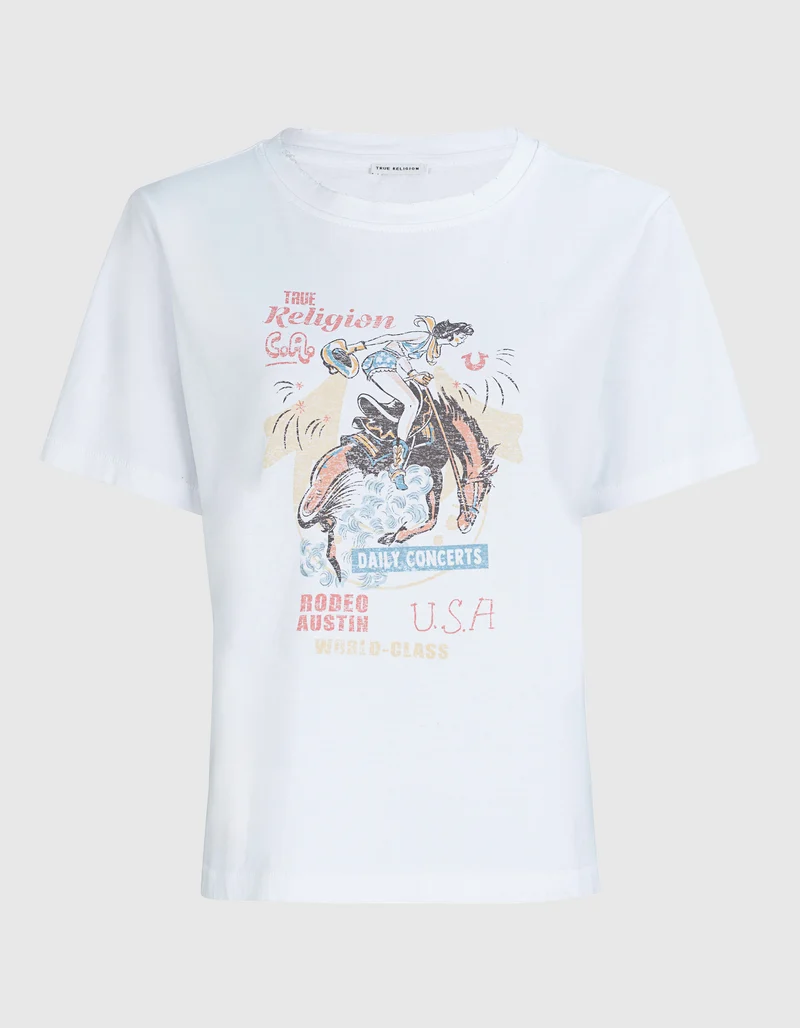 Bedrucktes Baumwoll-T-Shirt Rodeo