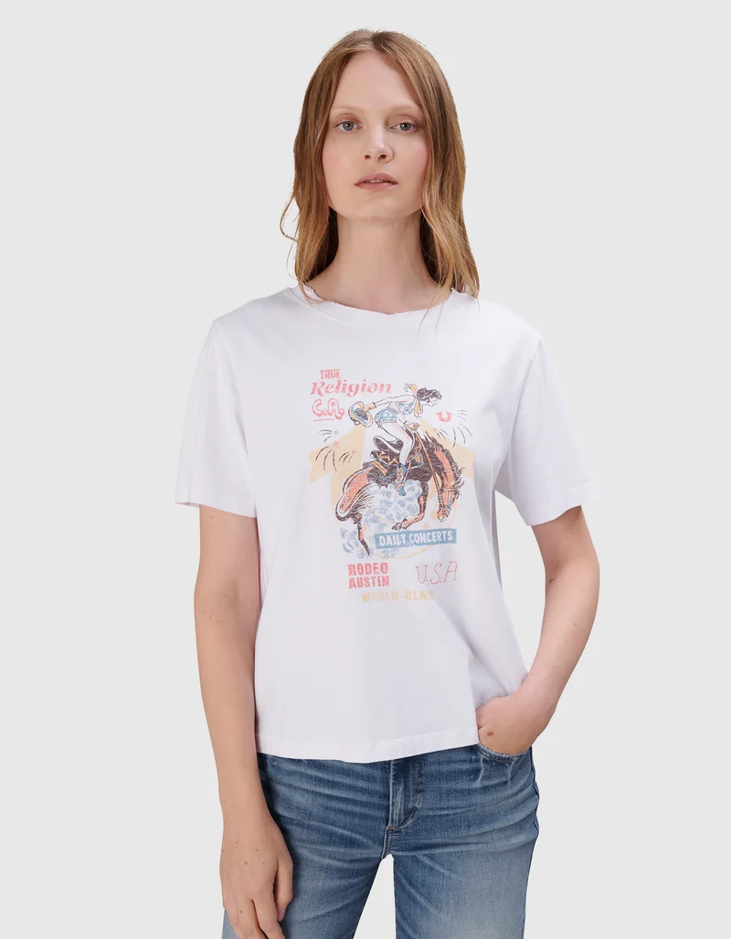 Bedrucktes Baumwoll-T-Shirt Rodeo