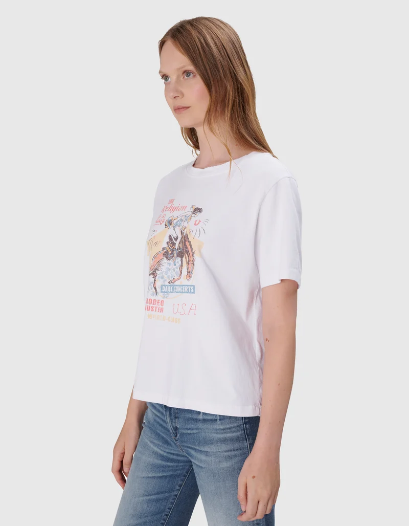 Bedrucktes Baumwoll-T-Shirt Rodeo