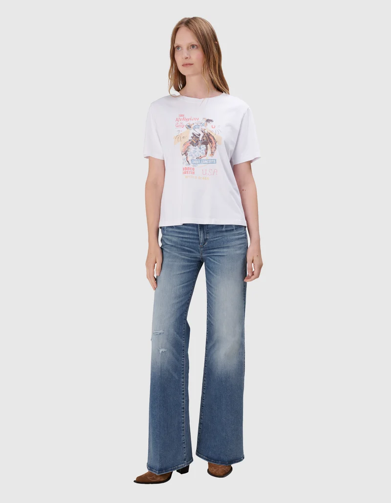 Bedrucktes Baumwoll-T-Shirt Rodeo