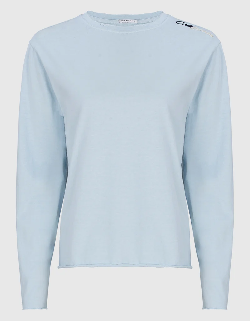 Lockeres Longsleeve Embro mit Stickerei