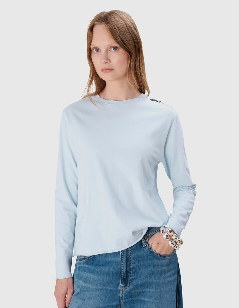 Lockeres Longsleeve Embro mit Stickerei