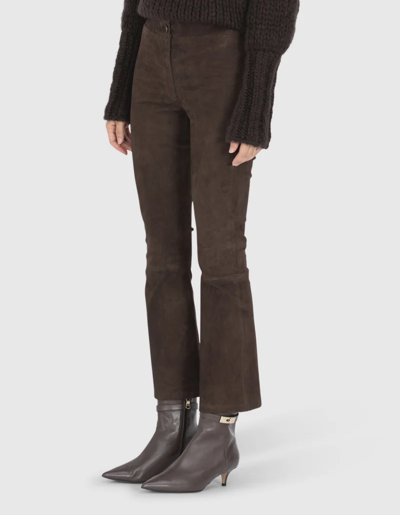 Kick Flare Wildlederhose