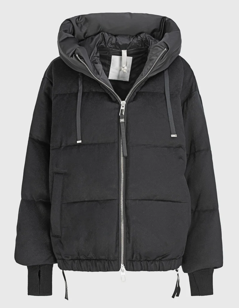 Material-Mix Daunen-Jacke Heka