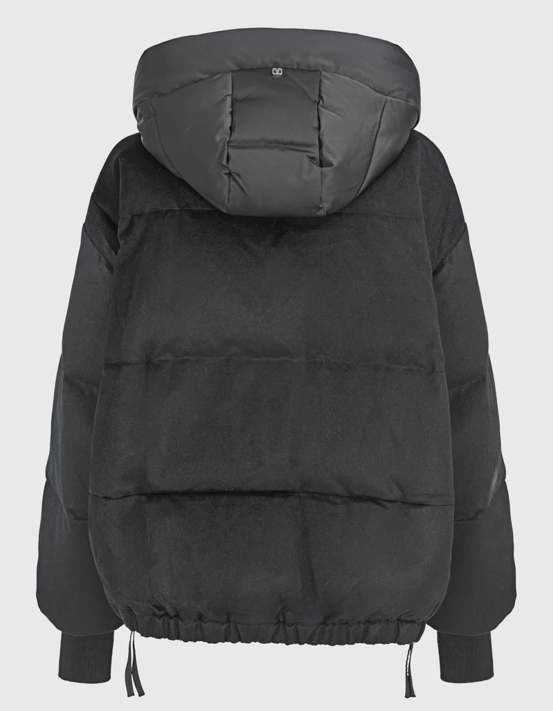Material-Mix Daunen-Jacke Heka