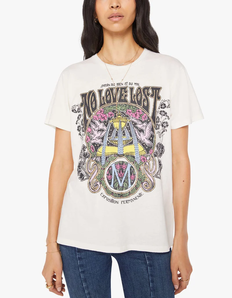 Bedrucktes Oversize T-Shirt The Rowdy im Vintage-Stil