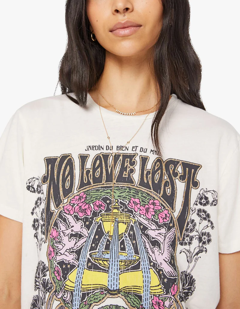 Bedrucktes Oversize T-Shirt The Rowdy im Vintage-Stil