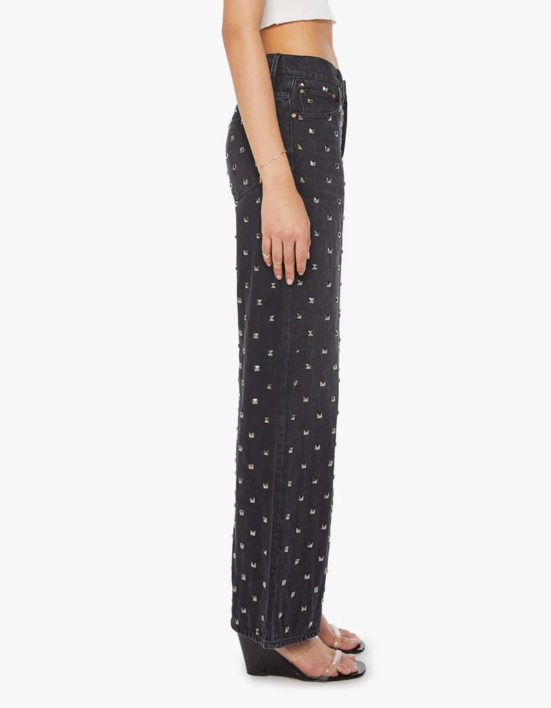 Wide-Leg Jeans The Smoothie Sneak mit Nietenbesatz