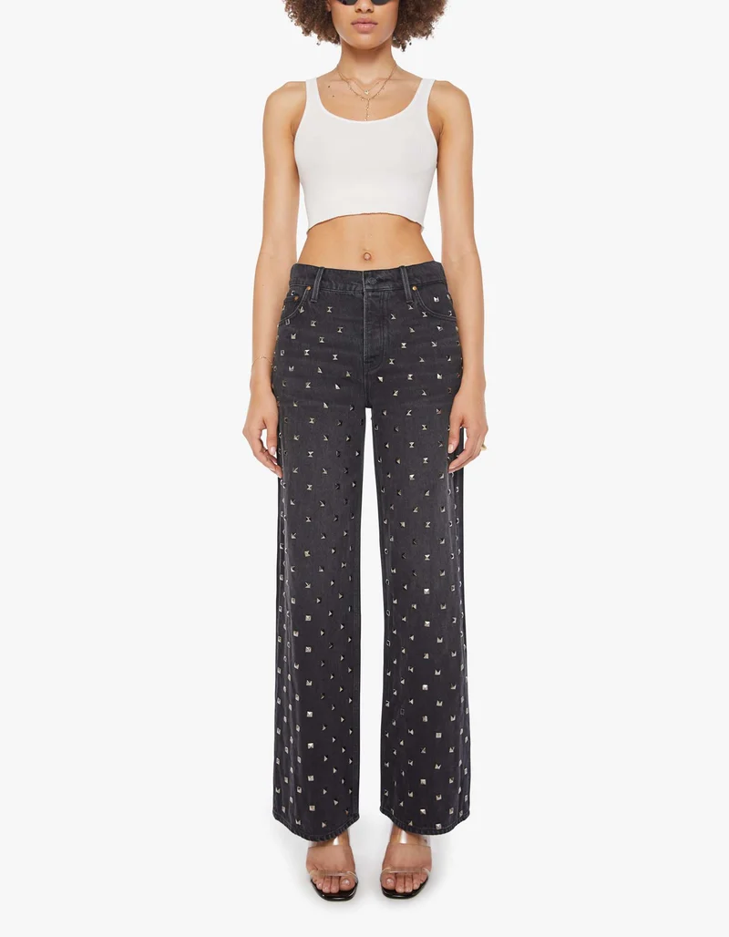 Wide-Leg Jeans The Smoothie Sneak mit Nietenbesatz