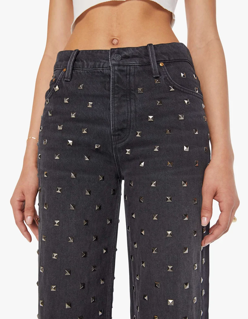 Wide-Leg Jeans The Smoothie Sneak mit Nietenbesatz