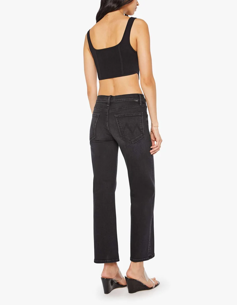 Mid-Rise Straight-Leg Jeans Rambler Zip Flood