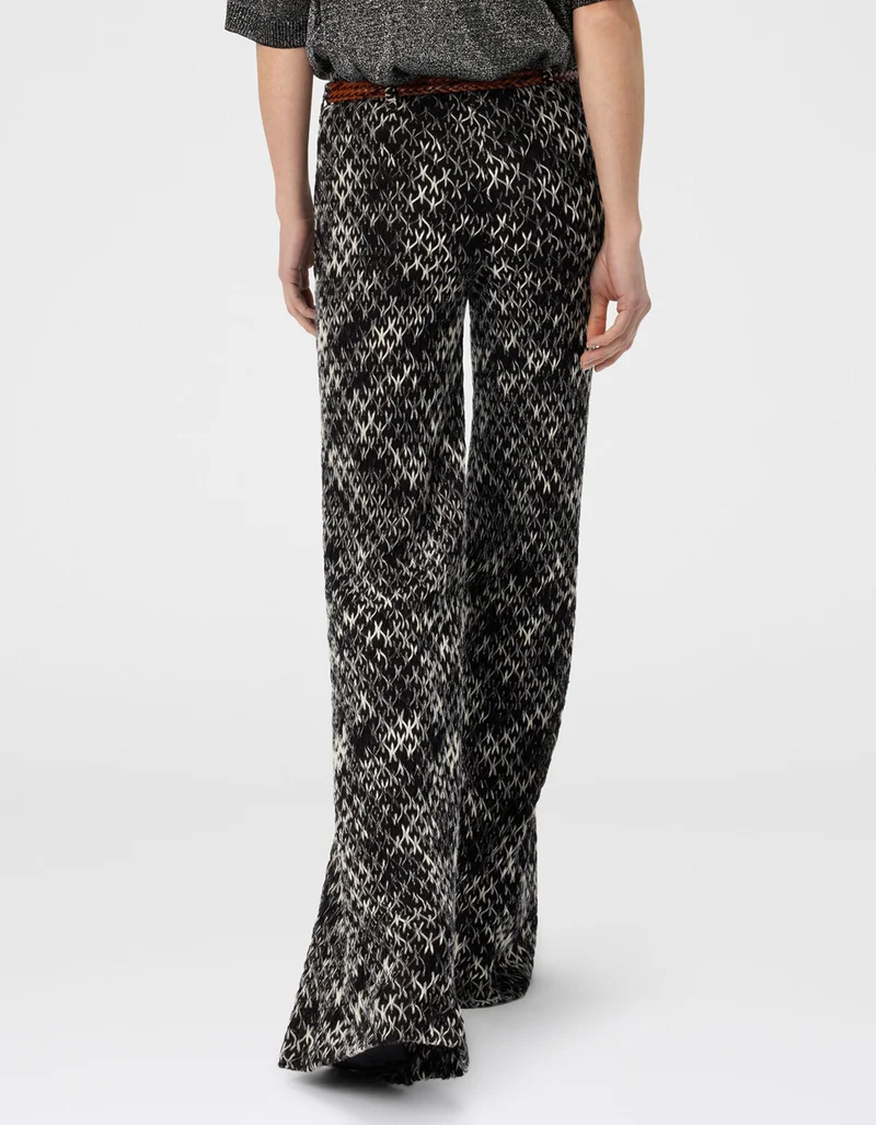 Wide-Leg Woll-Mix Strickhose