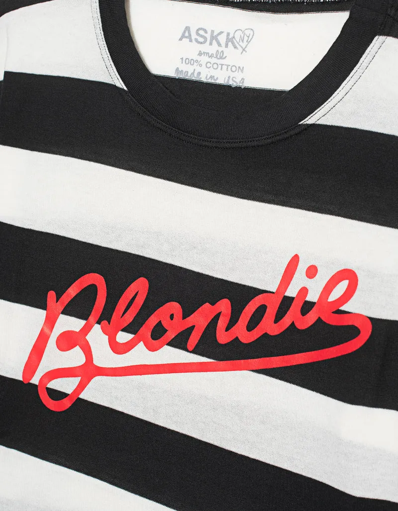 Bedrucktes Cropped T-Shirt Shrunken Boy Tee Blondie