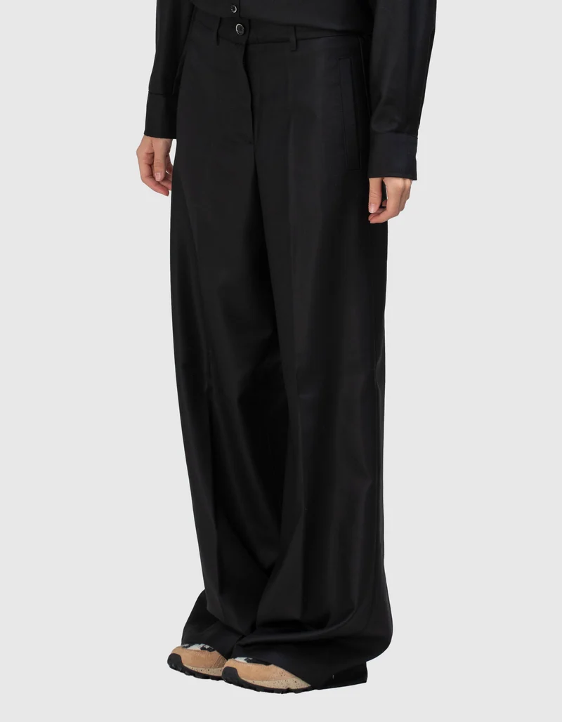 Wide-Leg Woll-Hose Astrid mit Seidenanteil
