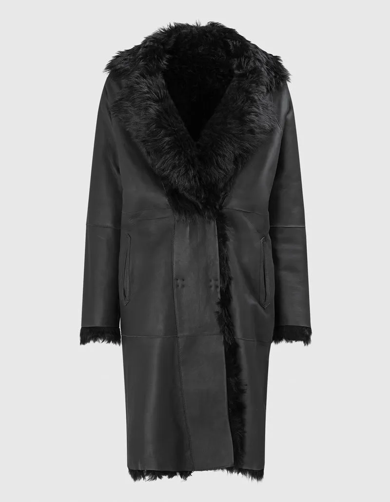 Lammleder-Shearling Wende-Mantel Cindy Nadal