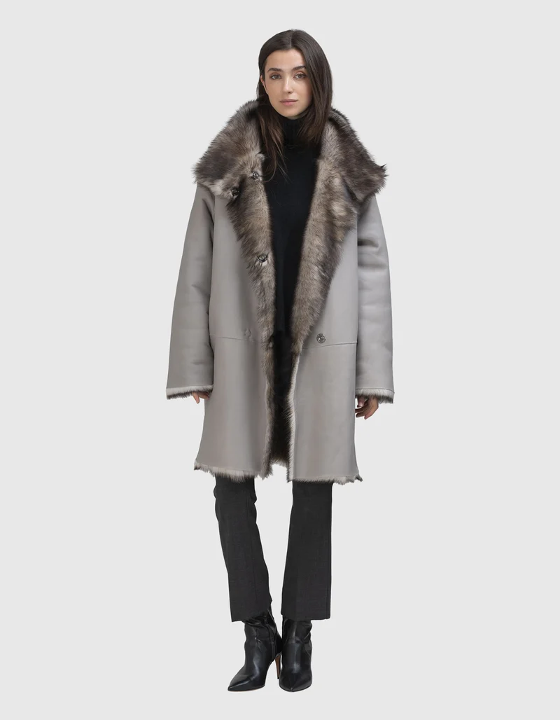 Lammleder Shearling Wendekurzmantel Chi Toscana