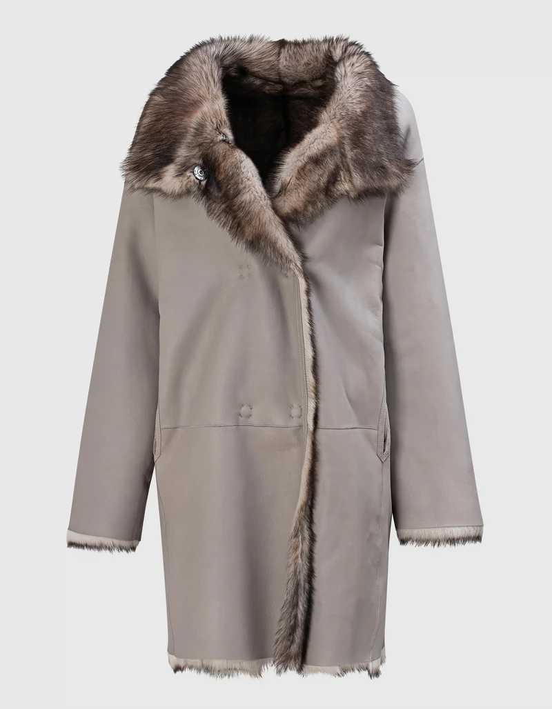 Lammleder Shearling Wendekurzmantel Chi Toscana