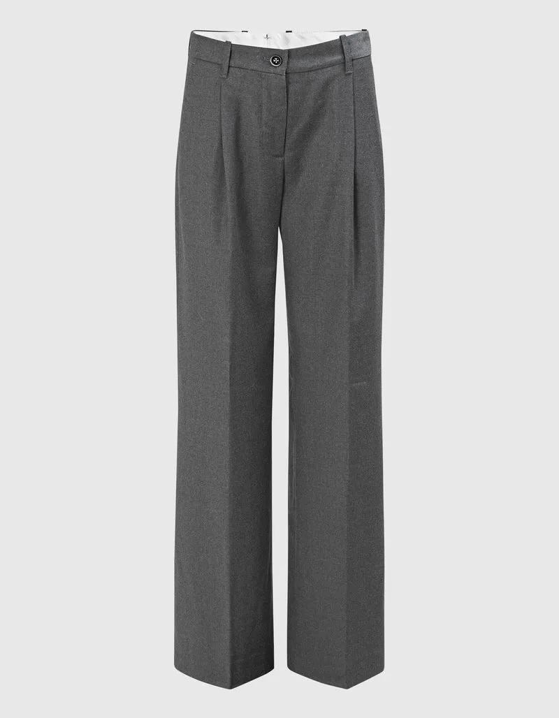 Wide-Leg Bundfalten-Hose Regine Palazzo